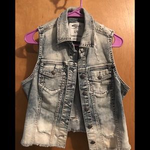 Silver NWT Denim Vest